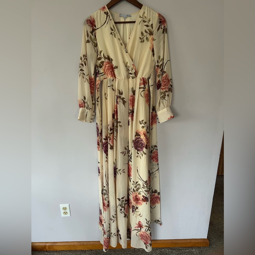 Baltic Born Lydia Floral Maxi Dress, Ivory, EUC, Size XS - Picture 2 of 11